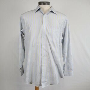 Brooks Brothers Shirt Mens 17 4/5 Regent Non Iron Button Up‎ Striped Long Sleeve